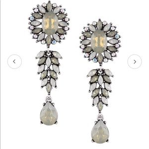 Silver Toned Rhodium Plated Contemporary Earrings